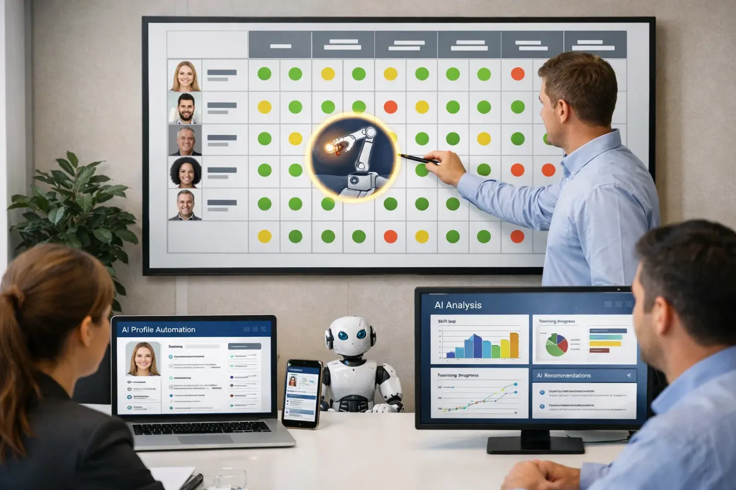 Матрица компетенций с ИИ: автоматизация профиля сотрудника